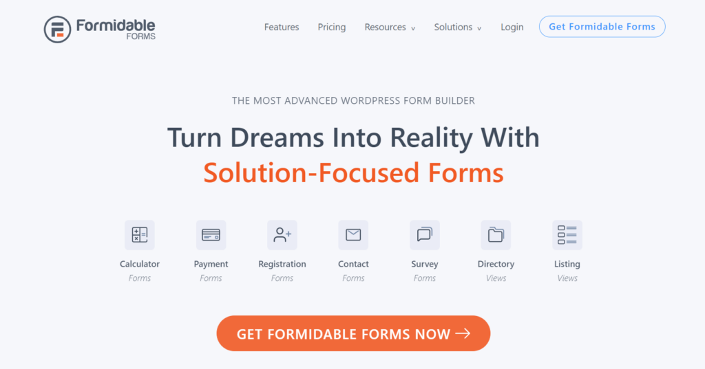 Form building process at Formidable Forms
