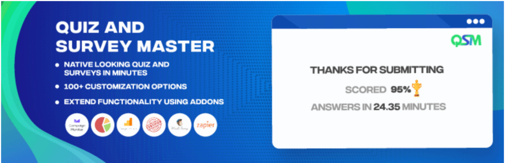 create complex forms and surveys with this built in survey tool