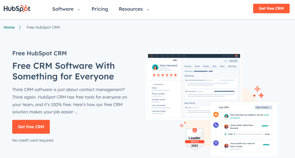 HubSpot's sales funnel tool