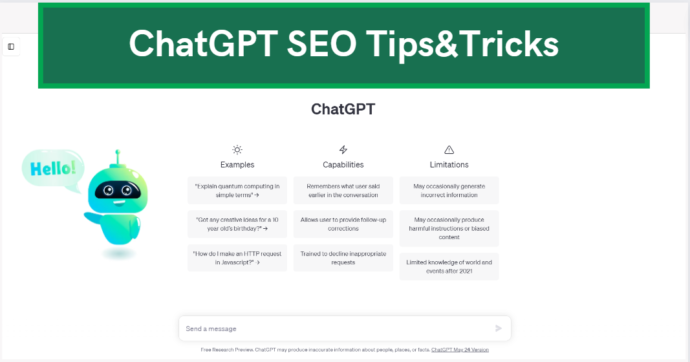 ChatGPT SEO, use ChatGPT for SEO